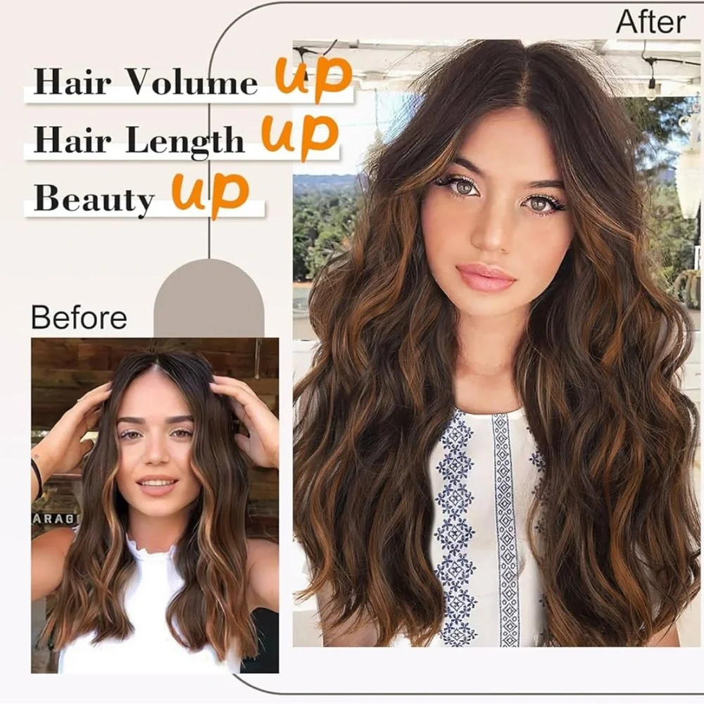 Aisi Brown Clip In Hair Extensions
